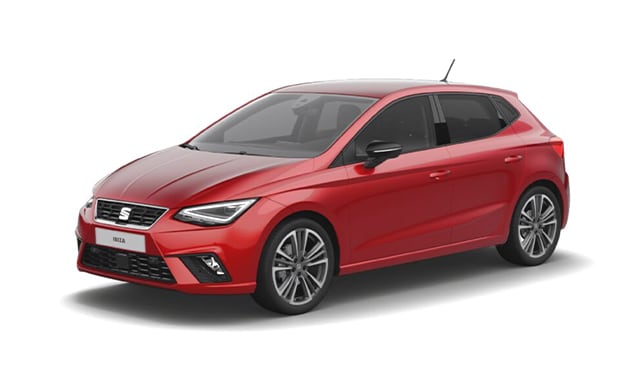  Nuevo SEAT Ibiza FR Salta en rojo Desire con llantas de 46 cm 18” Performance gris Cosmo