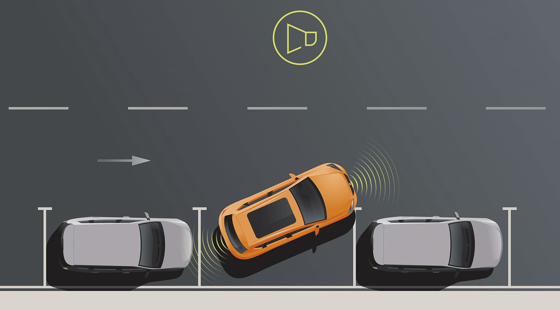 Sensores de aparcamiento delanteros y traseros del coche. sistema
